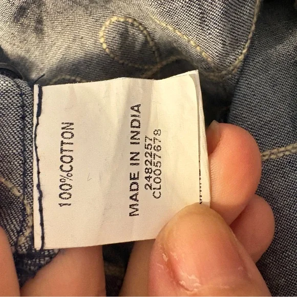 WAYWARD FANCIES ESHAKTI Blue & Cream Embroidered Maxi Dress Size 3X - Picture 14 of 14